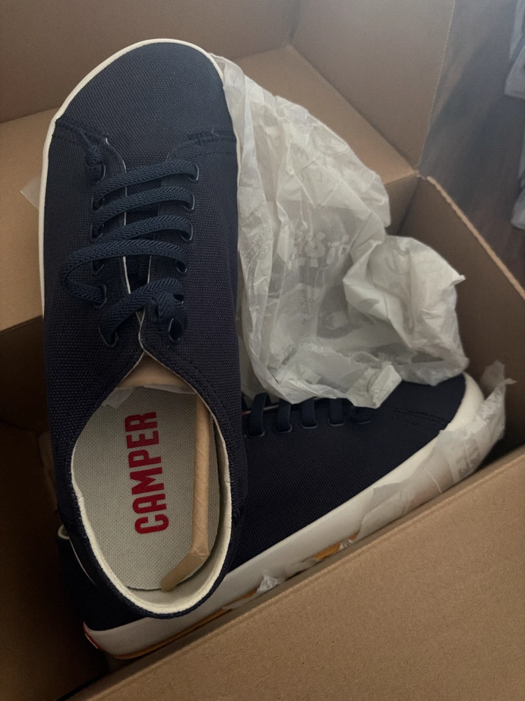 Camper Navy Canvas Shoes - photo 3