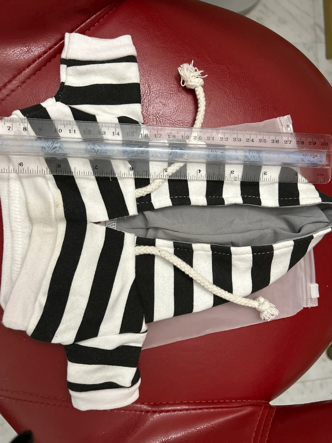 Alcatraz striped pet hoodie
