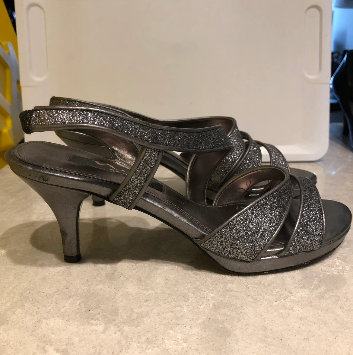 Nina Women's Glitter Slingback Heels