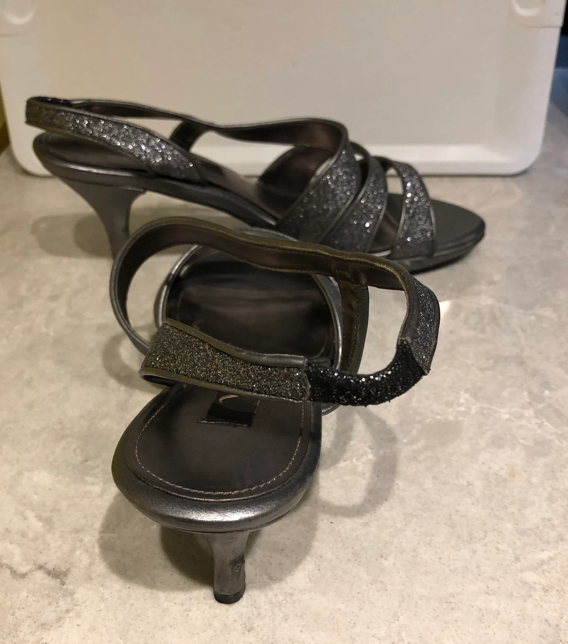 Nina Women's Glitter Slingback Heels - photo 3