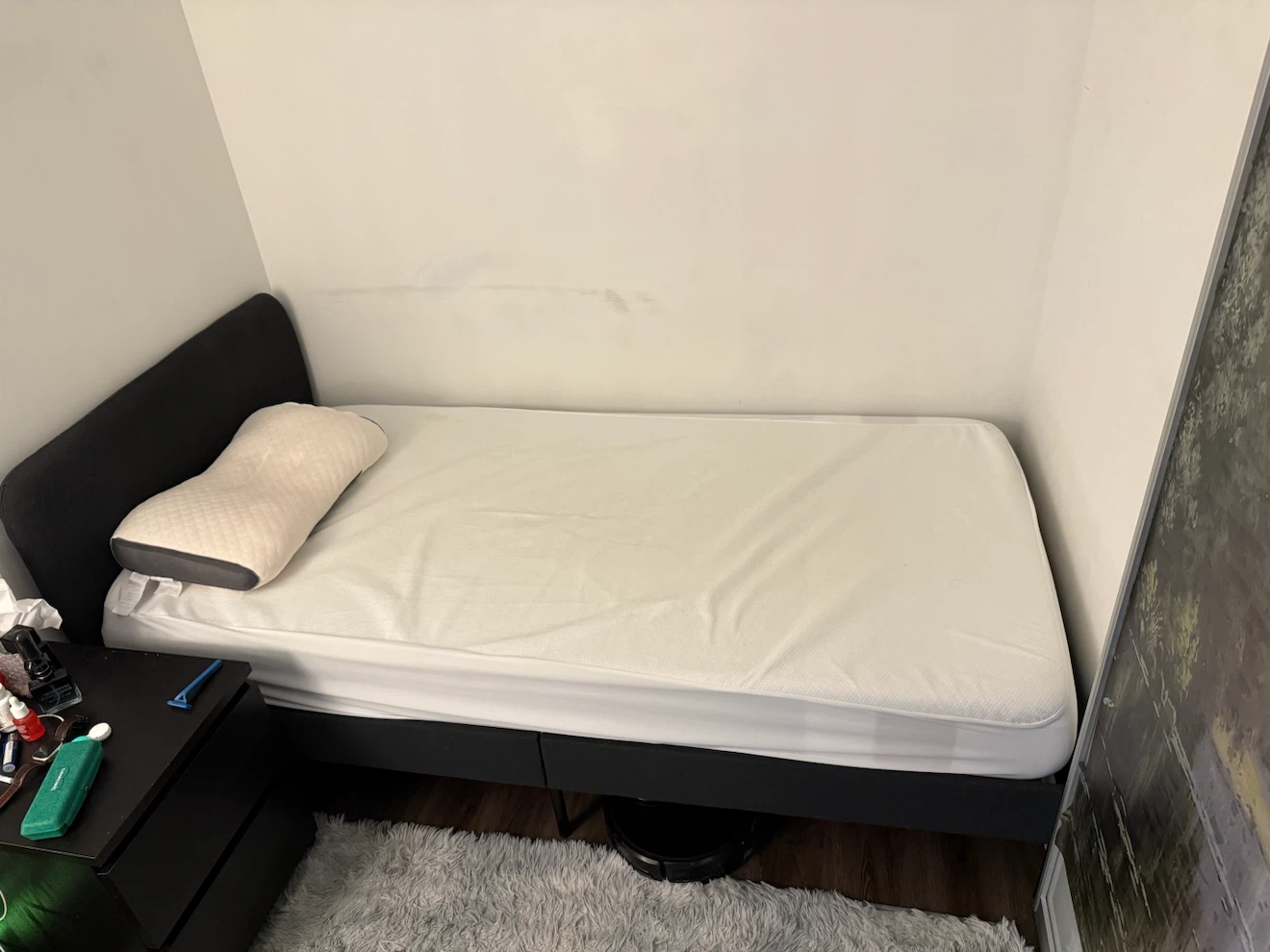 Twin Bed Frame with Juno Mattress – Excellent Condition - photo 3