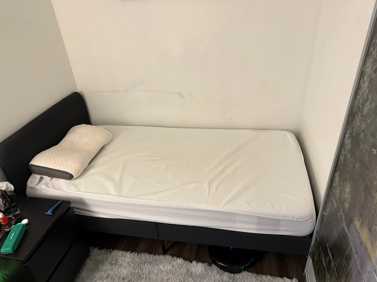 Twin Bed Frame with Juno Mattress – Excellent Condition - photo 4