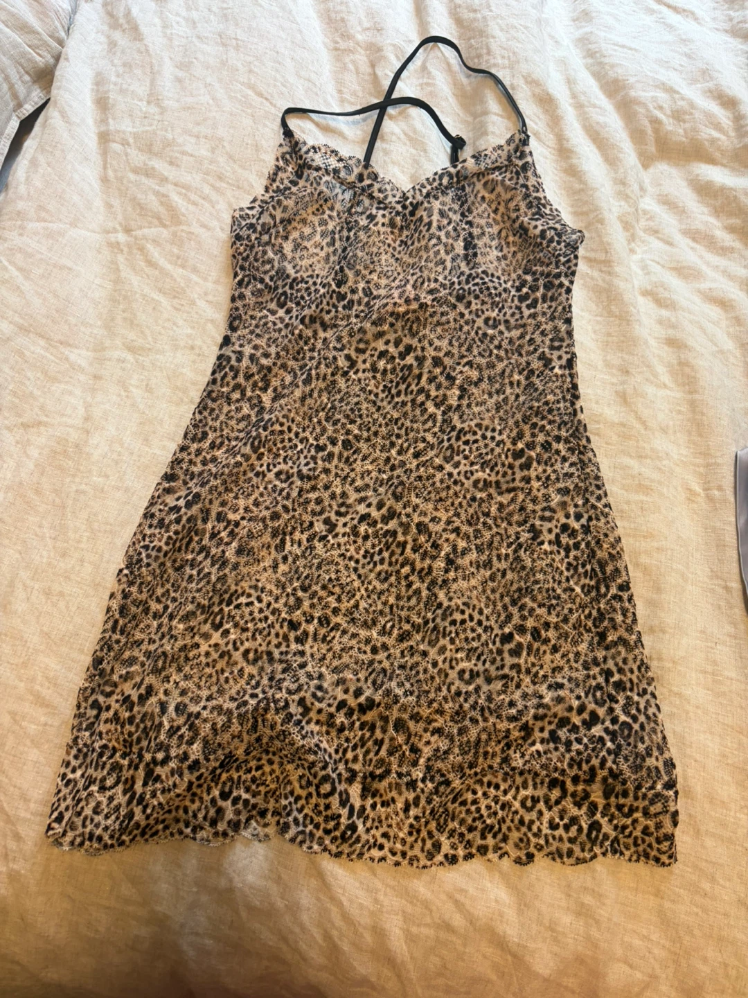 Victoria secret Leopard print lace slip dress
