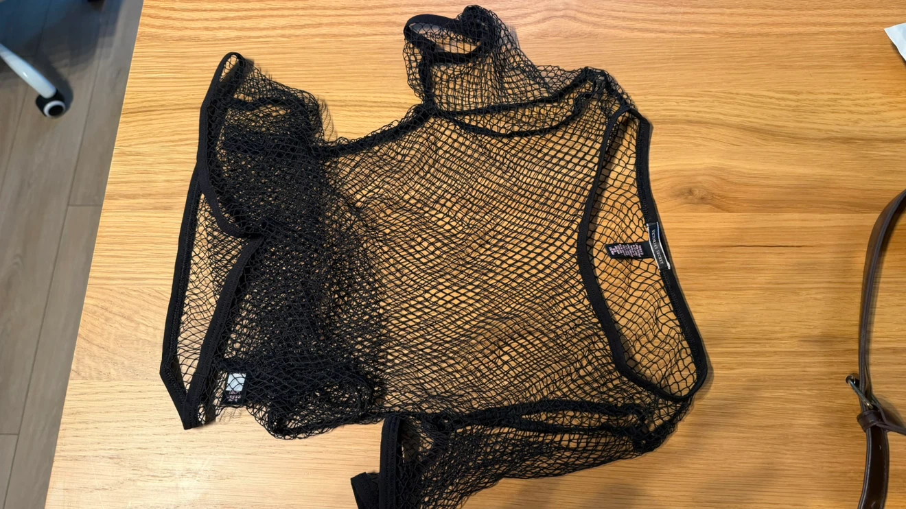 Victoria's Secret Black Fishnet Cover-Up Top