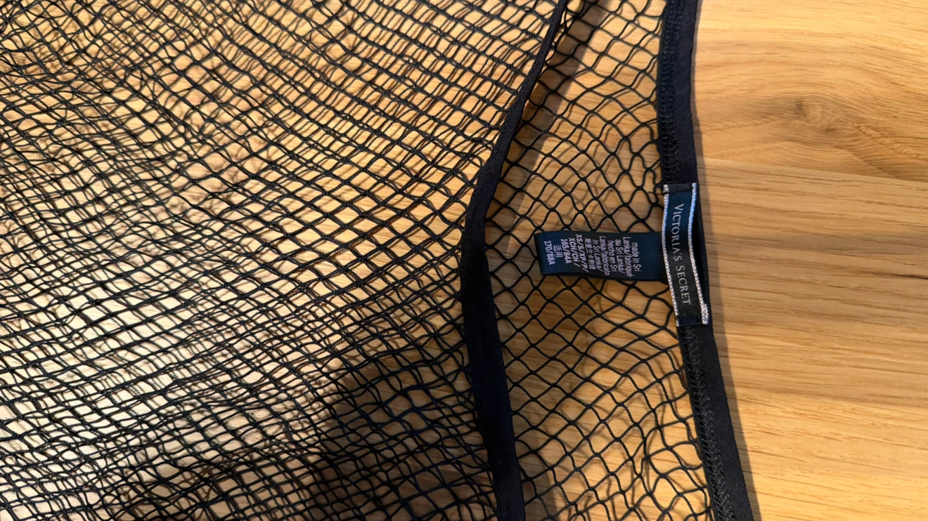 Victoria's Secret Black Fishnet Cover-Up Top - photo 2