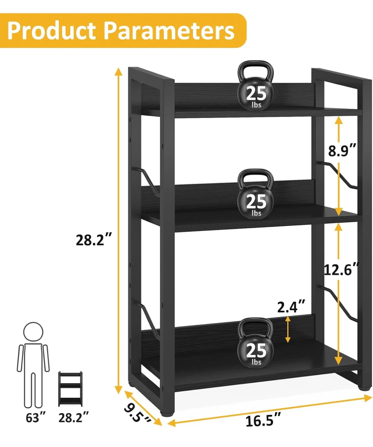 Multifunctional 3-Tier Storage Rack - photo 3
