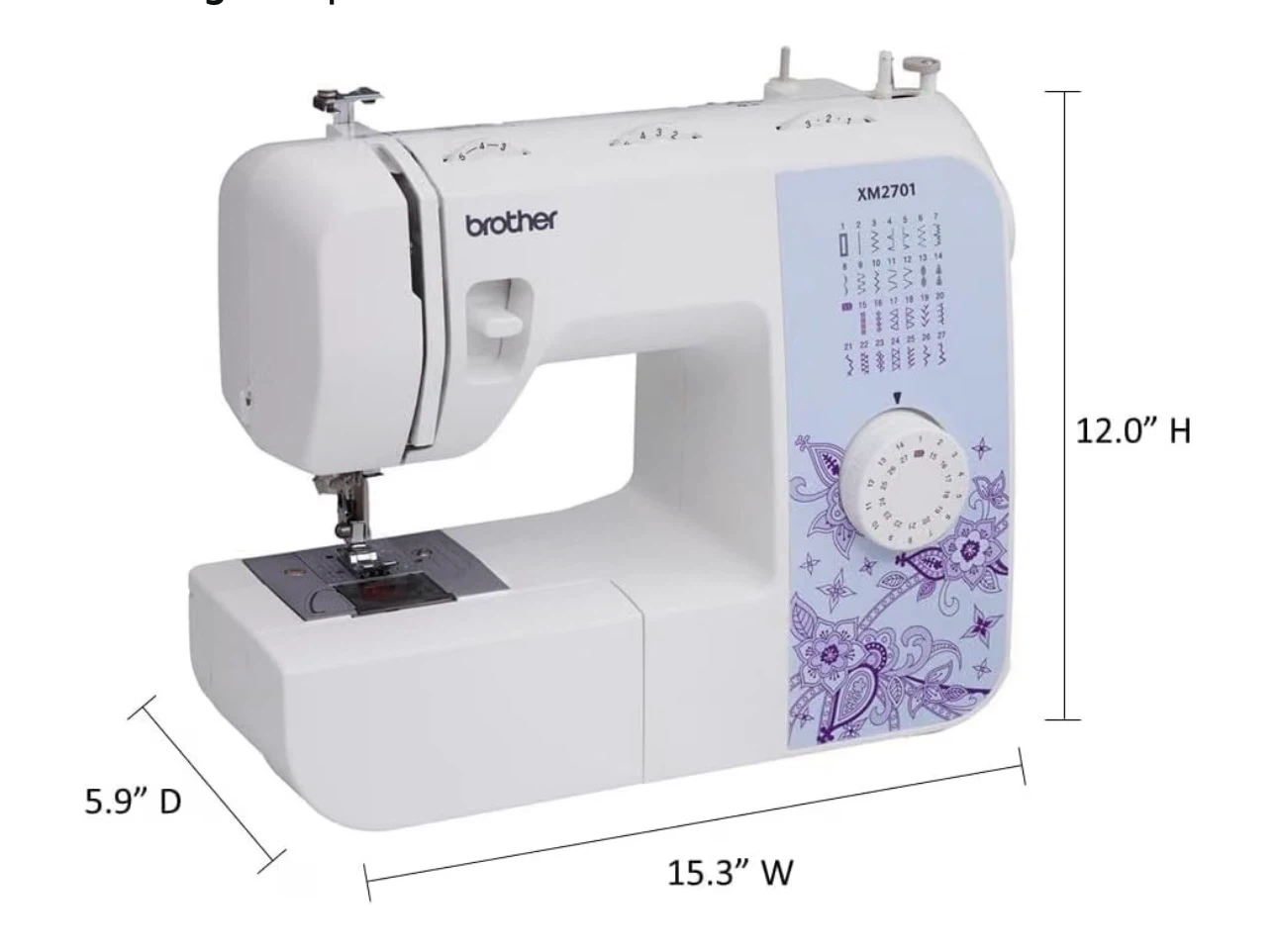 Brother XM2701 Portable Sewing Machine - photo 3