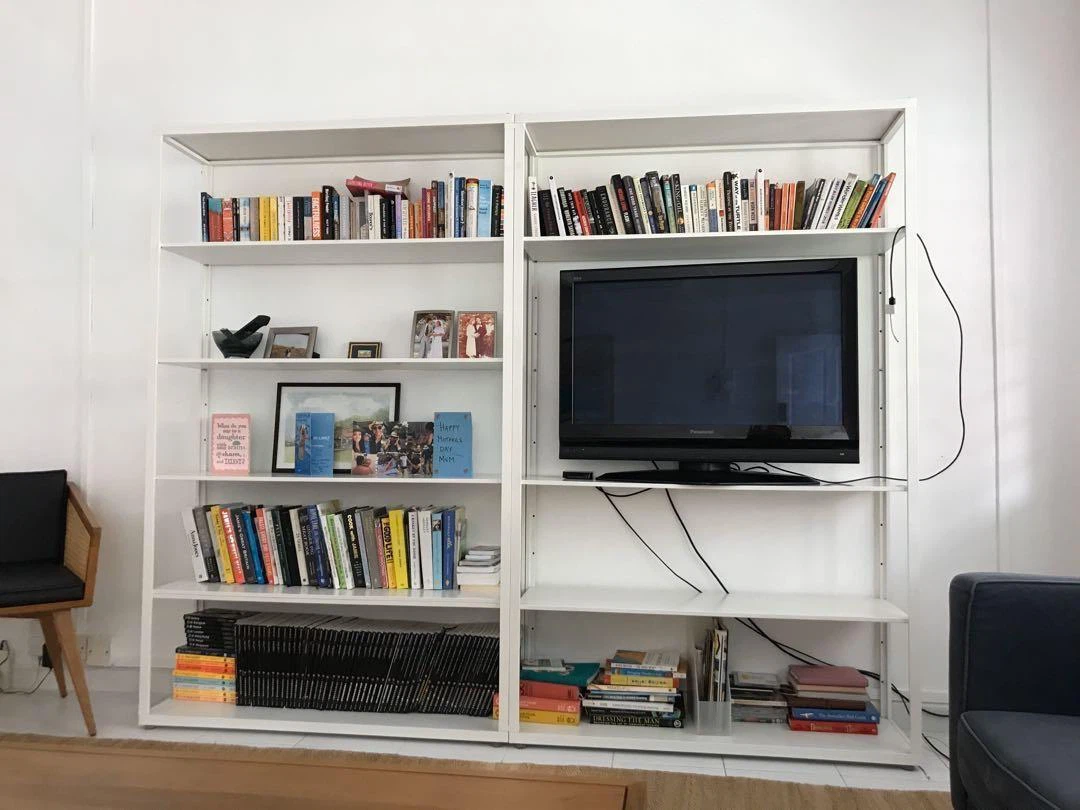 IKEA White TV Bookcase with 2 Storage Drawers - photo 2