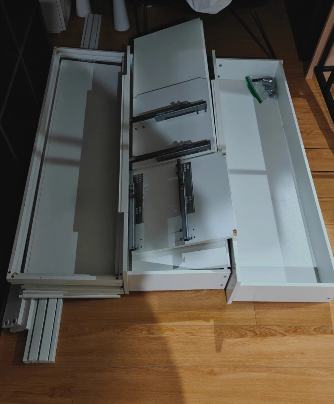 IKEA White TV Bookcase with 2 Storage Drawers - photo 4
