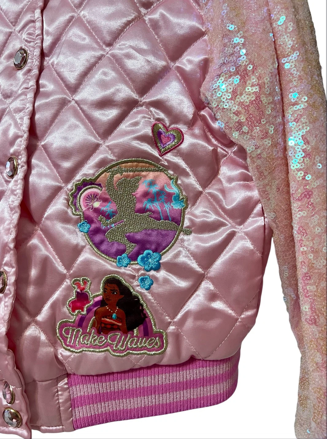 Disney Store Girls Princess Pink Sequin Jacket – Size 5/6 - photo 4