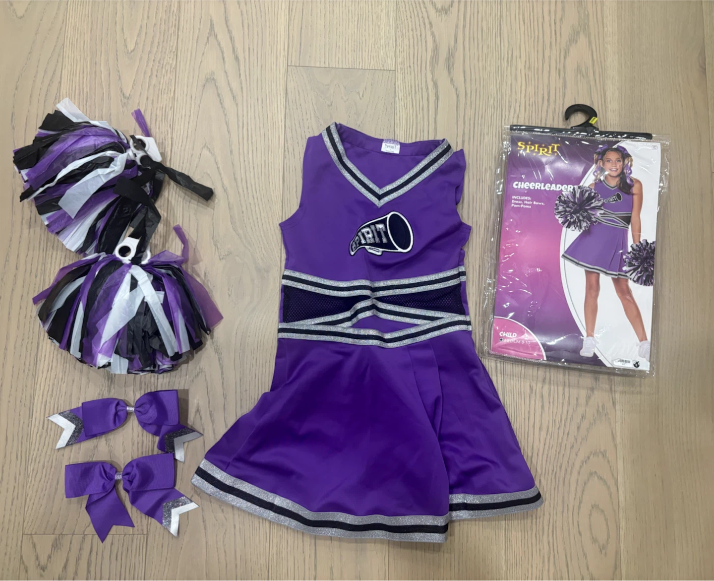 Spirit Halloween Cheerleader Costume Set , medium 8-10