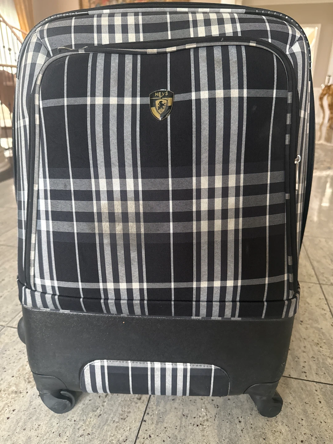 Medium size HEYS Plaid Suitcase