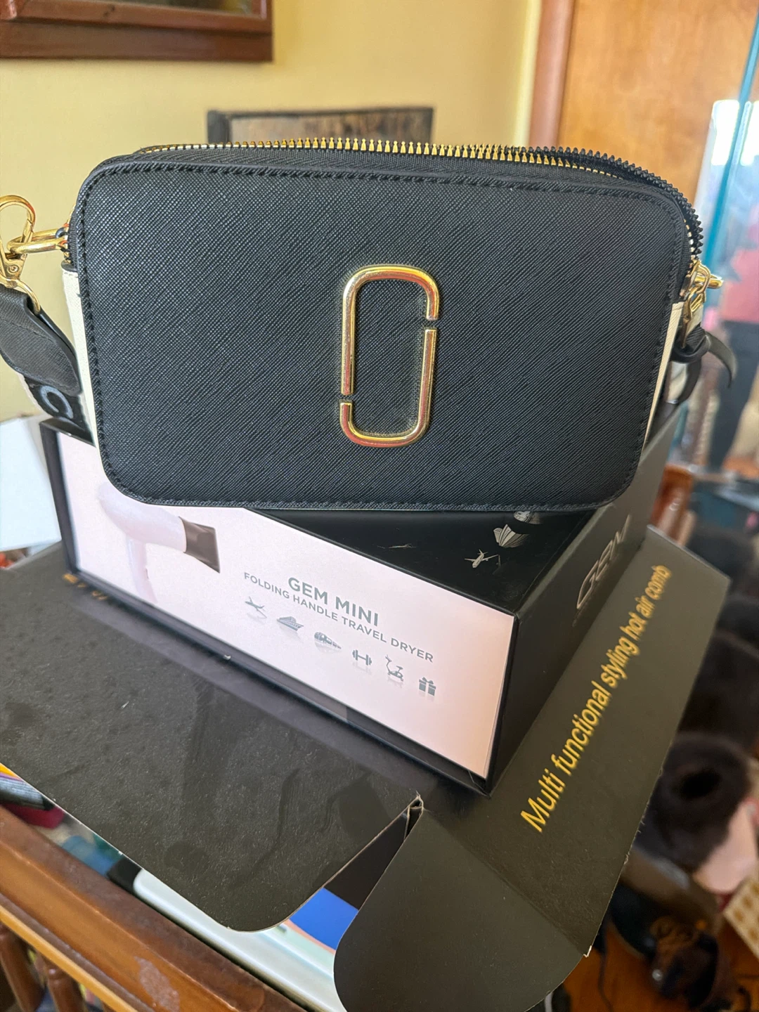 Marc Jacobs Snapshot Camera Bag Black Leather
