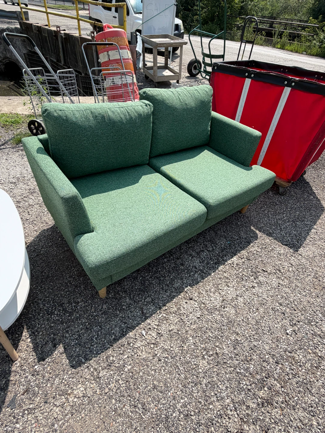 Green Two-Seater Sofa - photo 2