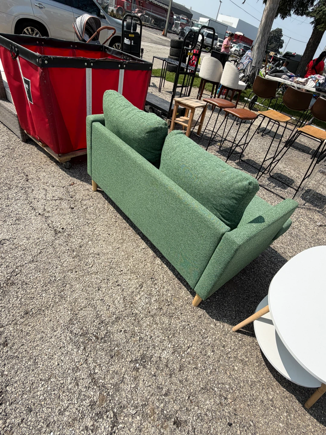 Green Two-Seater Sofa - photo 3