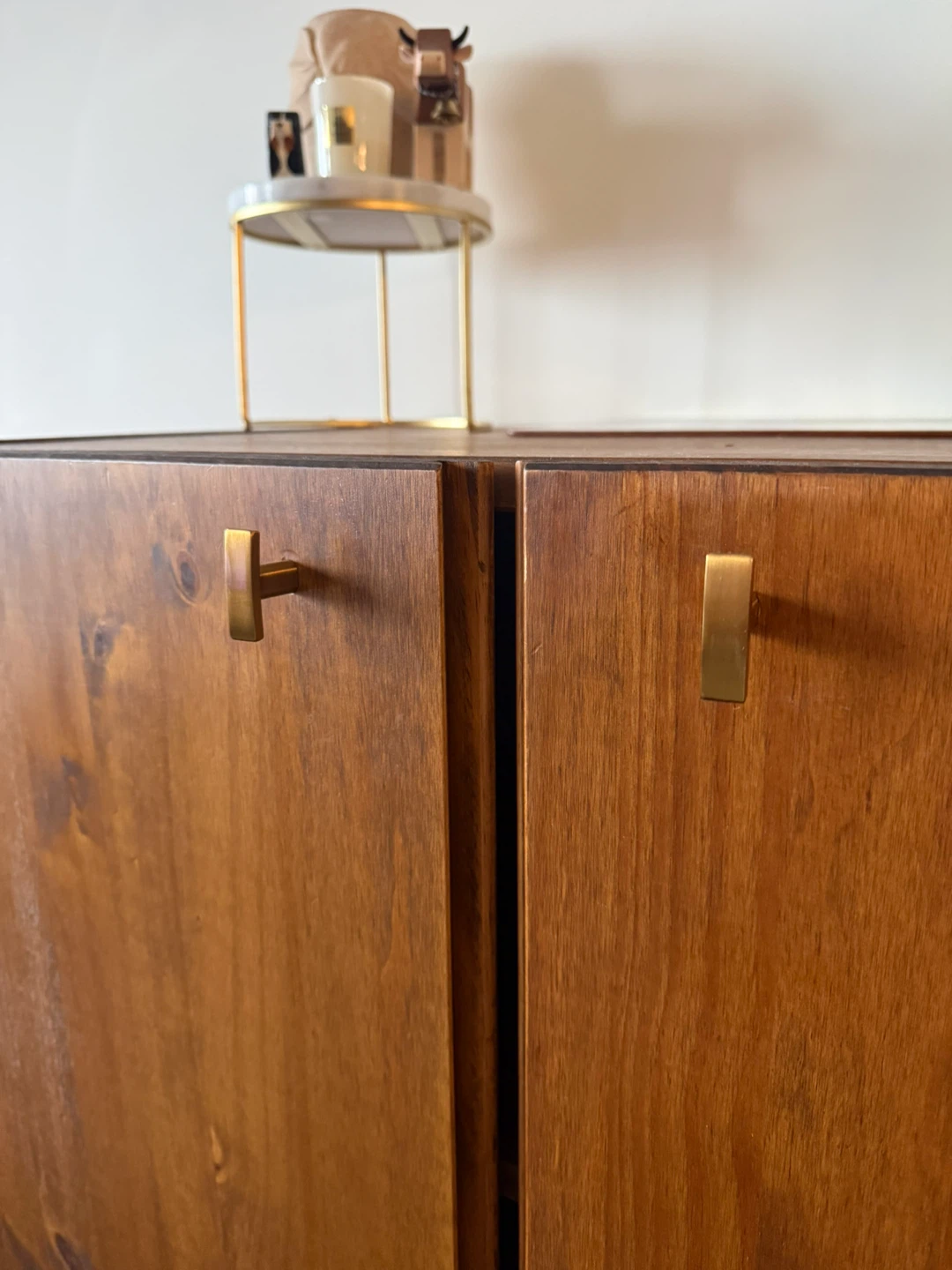 IKEA Ivar Two-Door Cabinet with Gold Legs and Handles - photo 4
