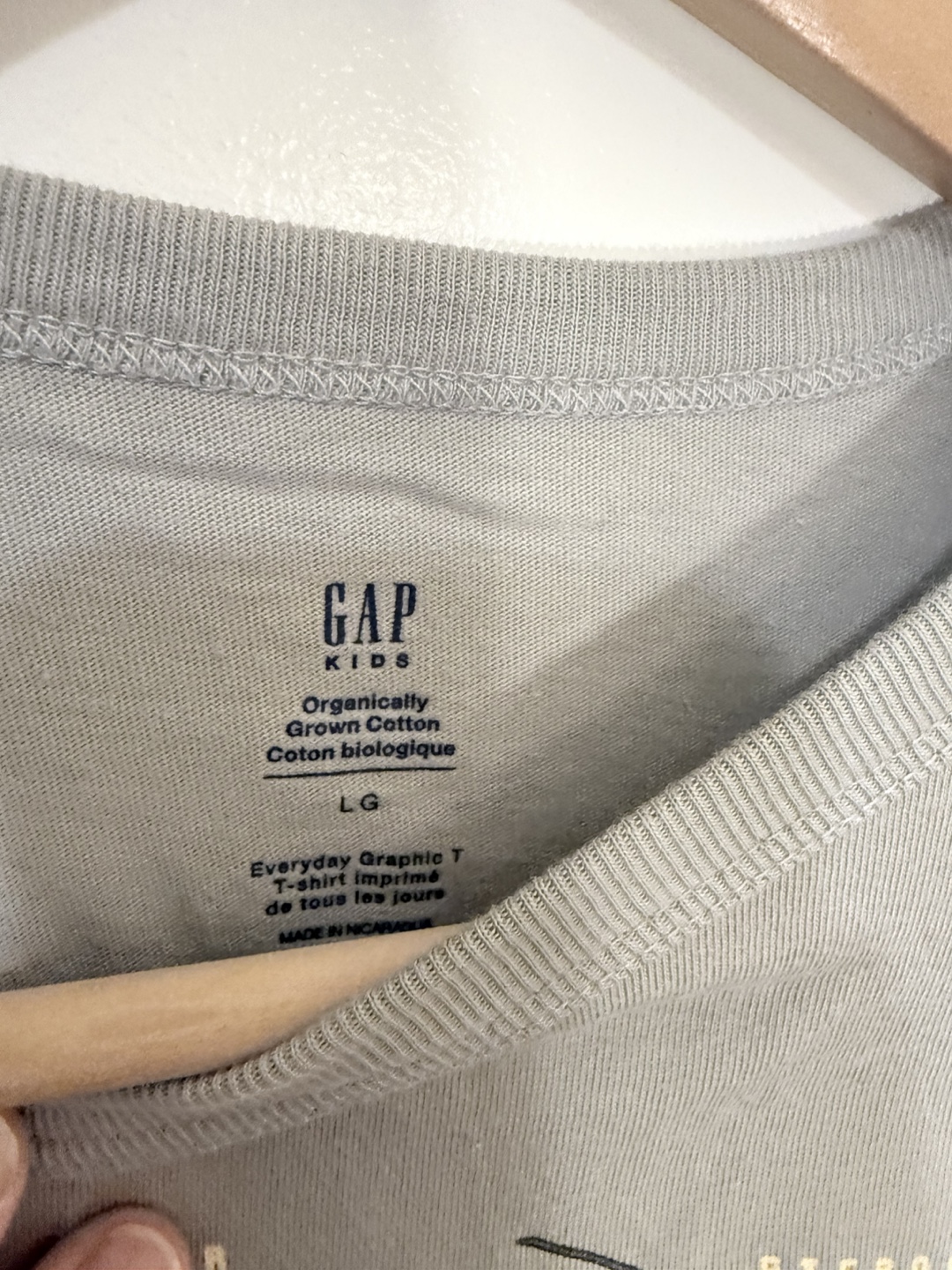 New WOT Gap Kids Grey Dinosaur Graphic Long Sleeve T-Shirt LG - photo 3