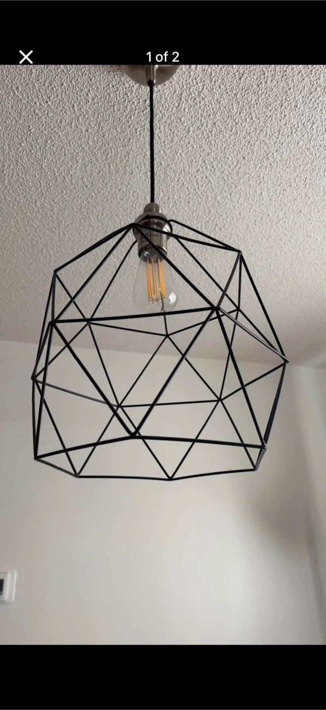Black Geometric Pendant Light Fixture
