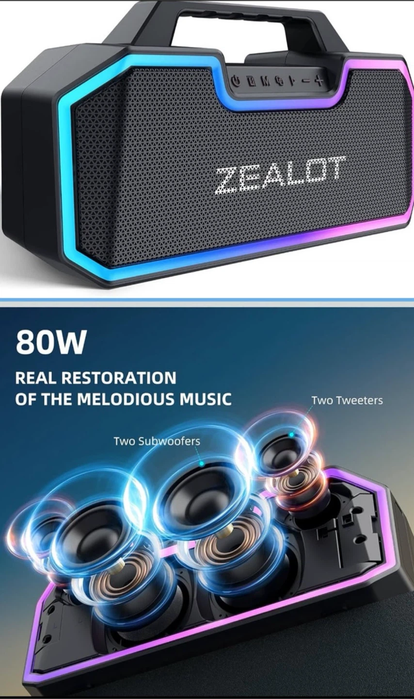 Zealot S57 80W Bluetooth Wireless Speaker | Brand New - photo 2
