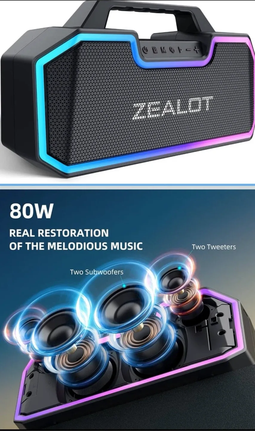 Zealot S57 80W Bluetooth Wireless Speaker | Brand New - photo 2
