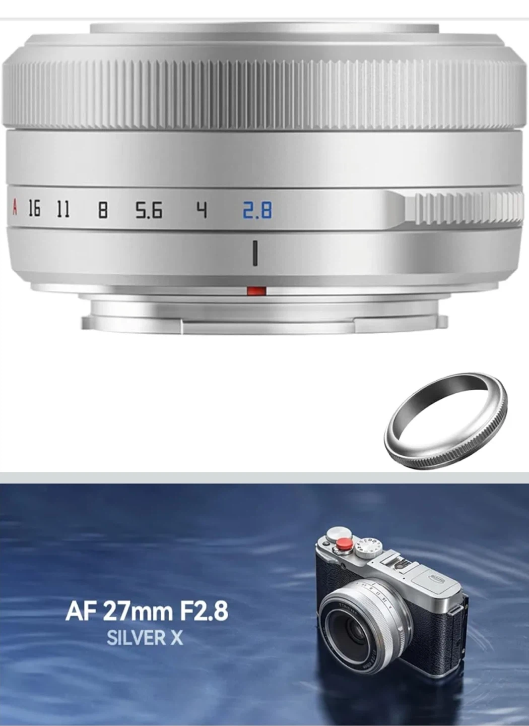 TTArtisan AF 27mm F2.8 Silver APS-C Lens - photo 3