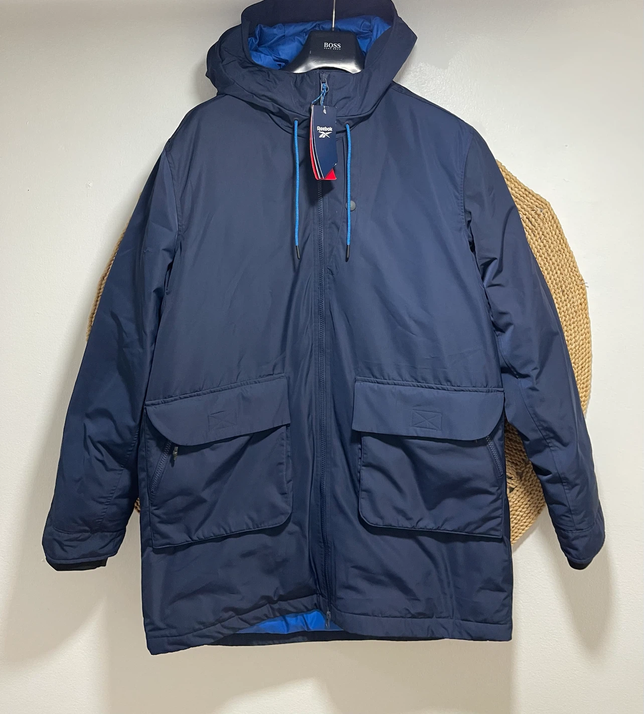 Reebok Urban Down Parka Jacket - Navy - Large