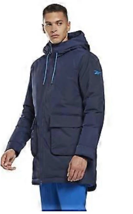 Reebok Urban Down Parka Jacket - Navy - Large - photo 5