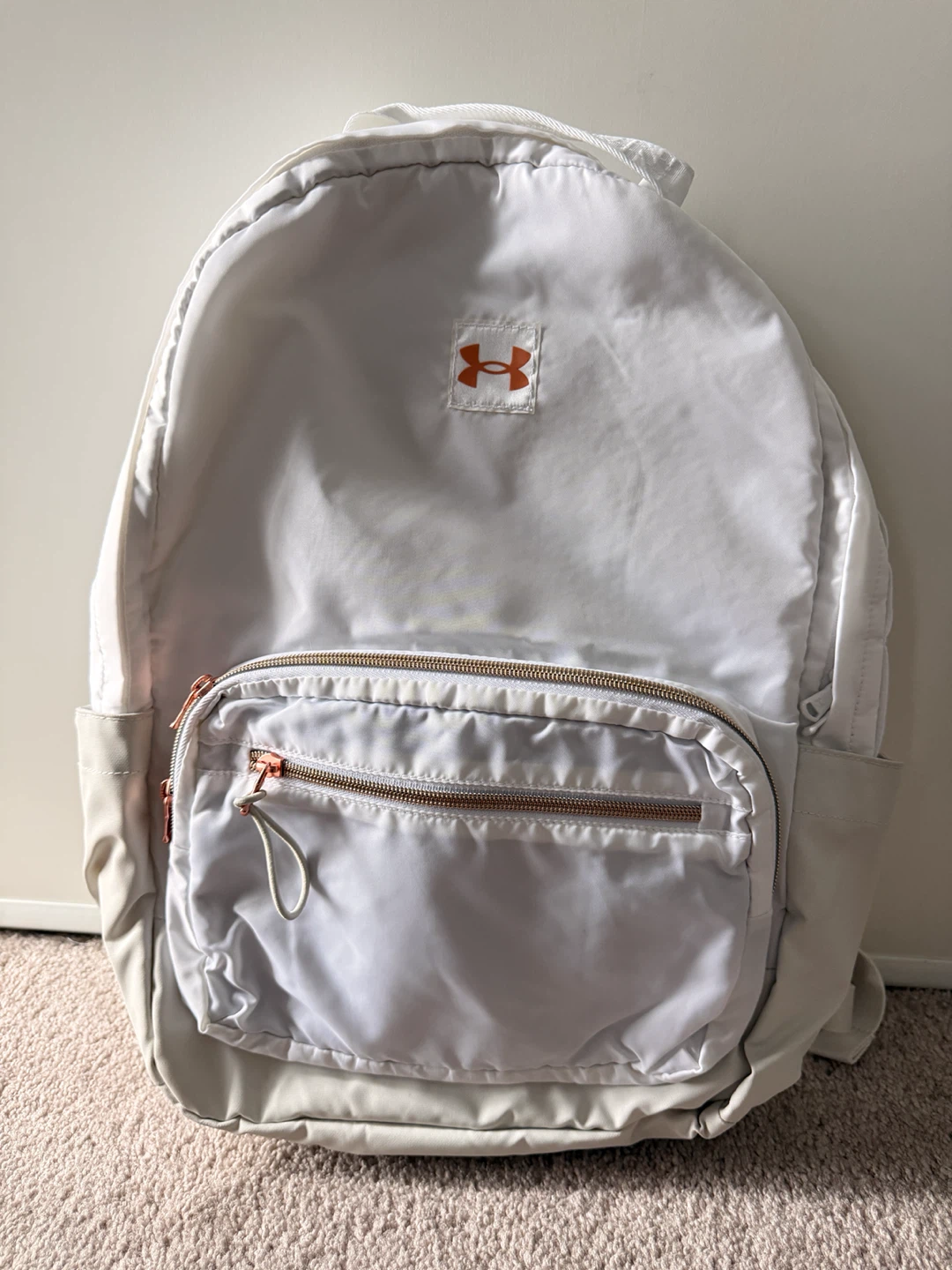 Under Armour White Backpack with Laptop Layer