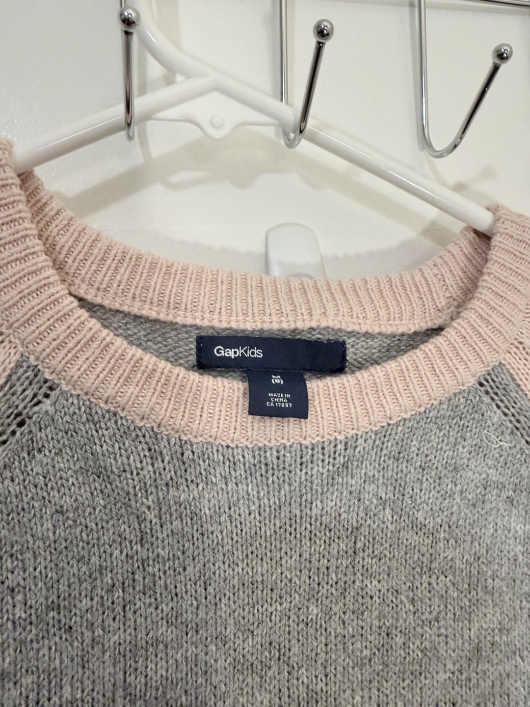 GapKids Grey and Pink Knit Dress Size M (8) - photo 3