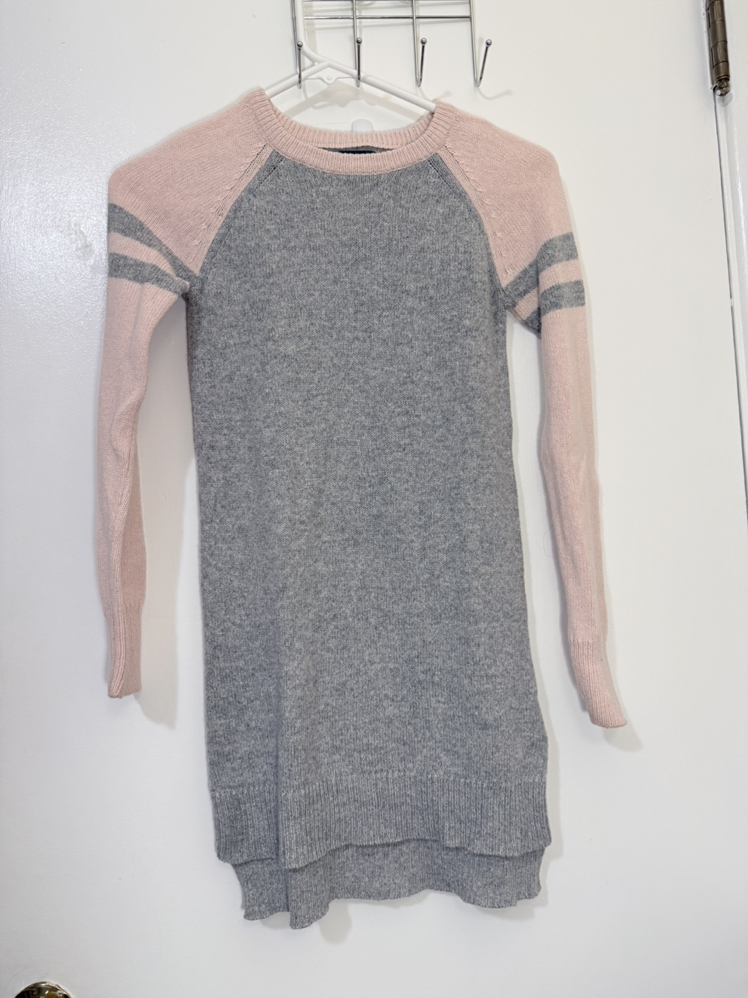 GapKids Grey and Pink Knit Dress Size M (8)