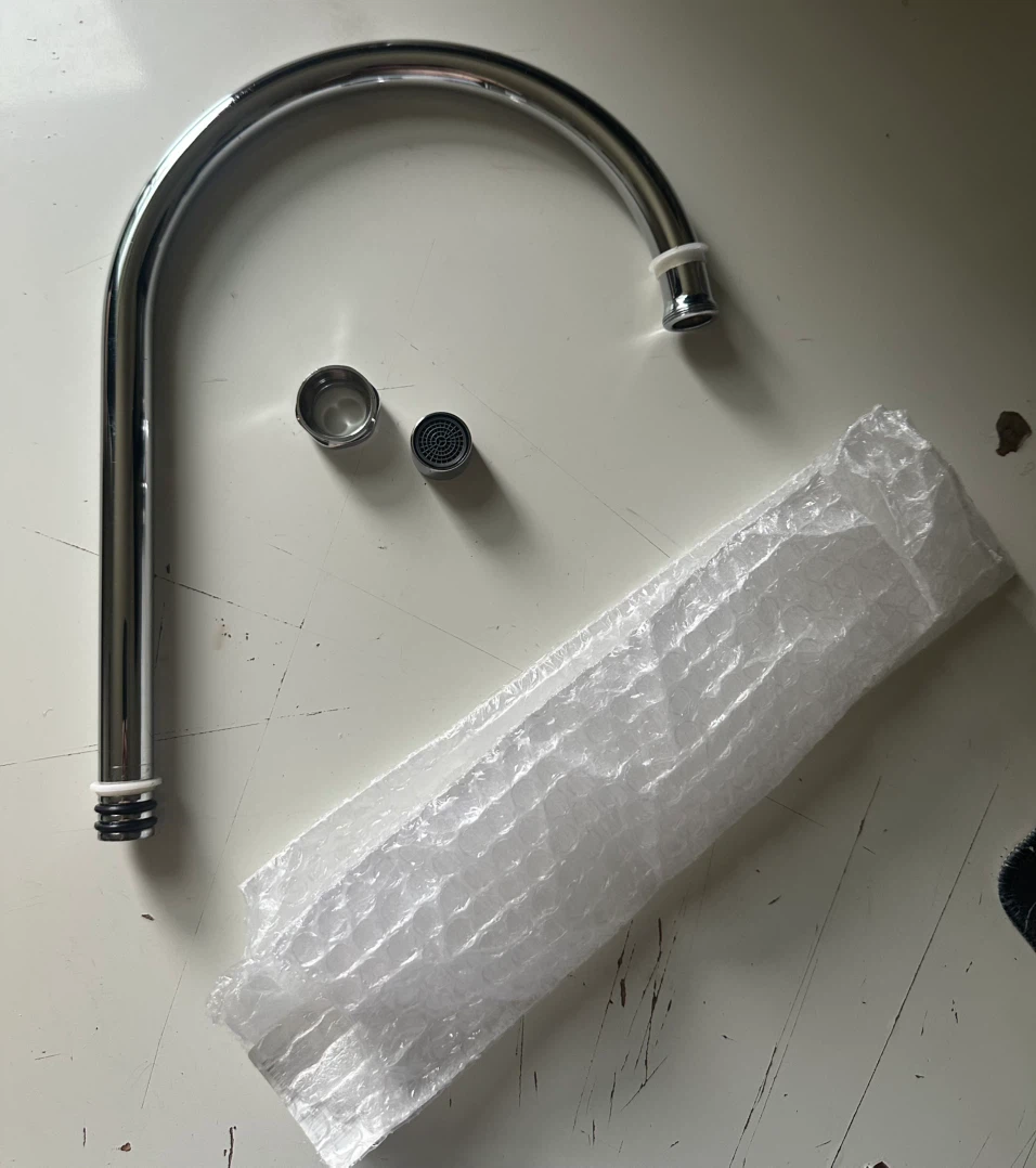 Chrome Gooseneck Faucet Spout