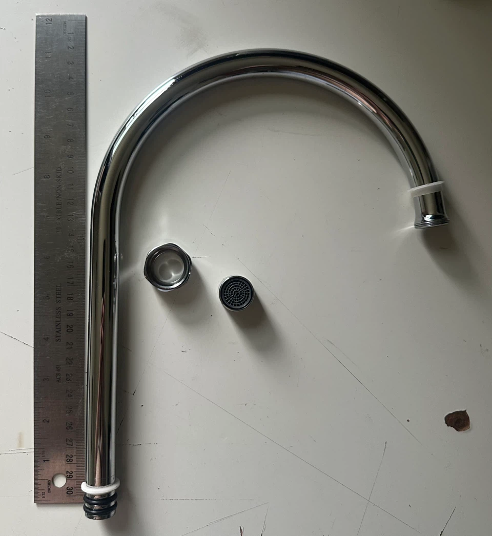 Chrome Gooseneck Faucet Spout - photo 2