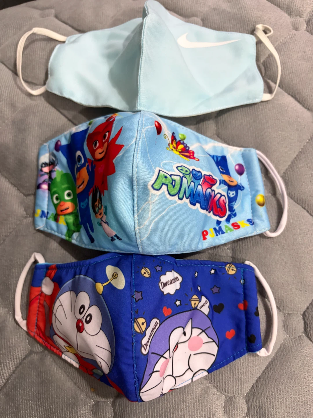 Kids Face Masks 3-Pack PJ Masks & Doraemon