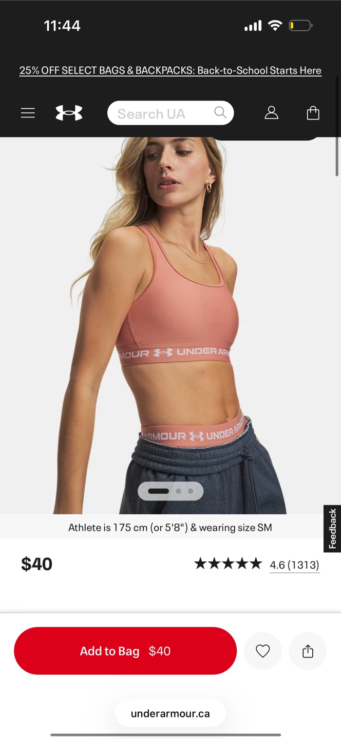 Under Armour Sports Bra - Size S/P