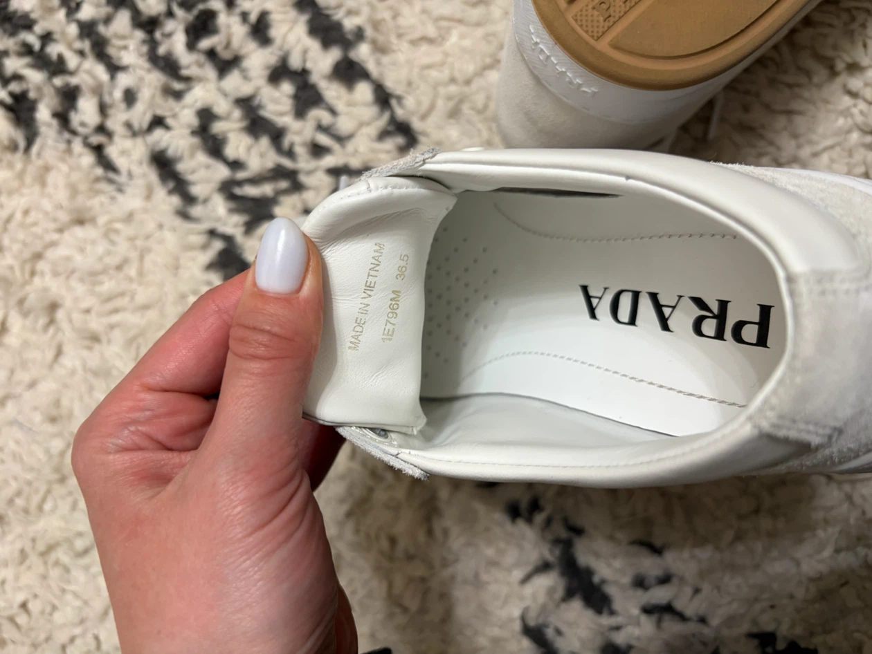 Prada White Suede & Leather Sneakers - photo 4