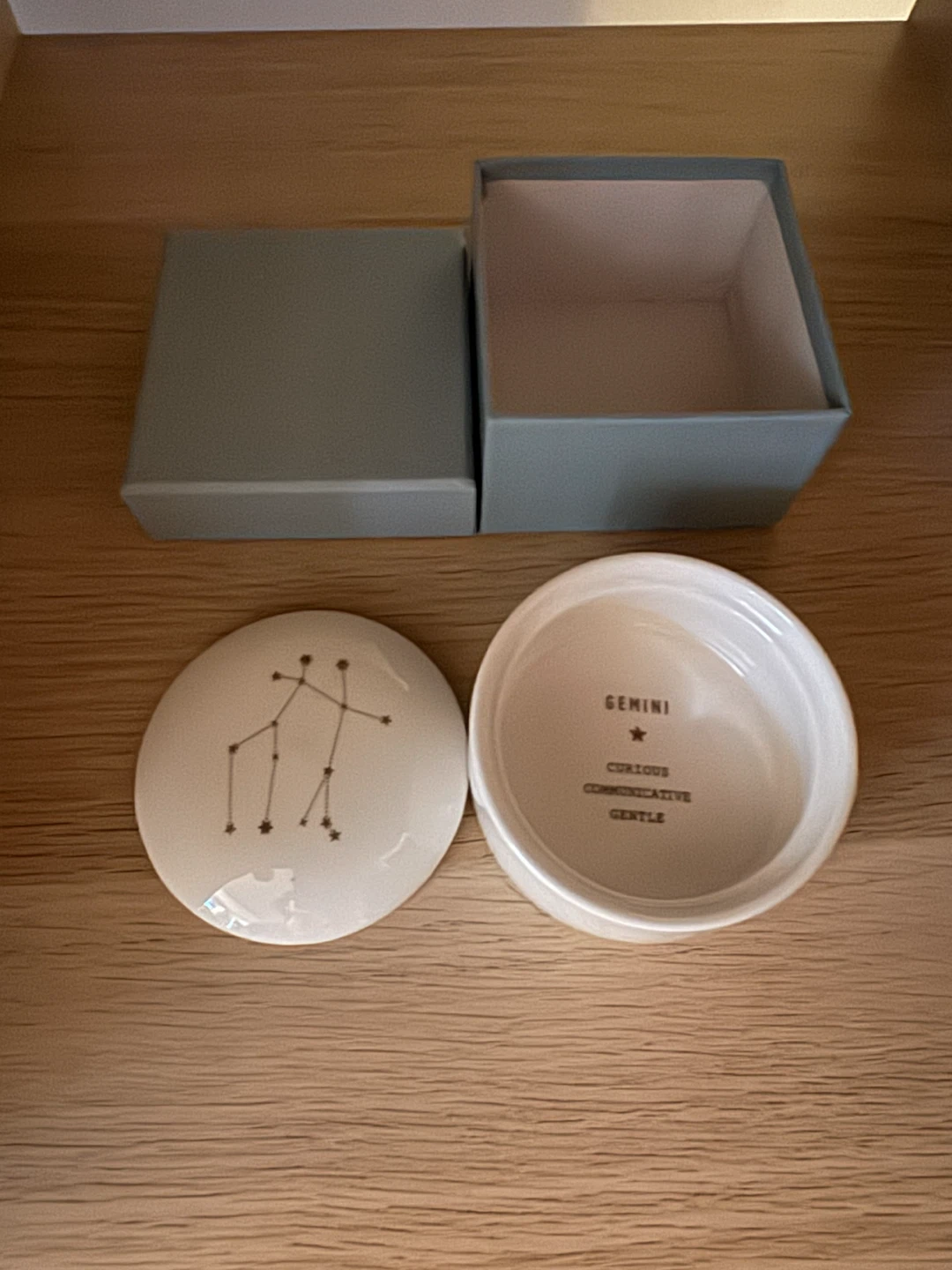 Gemini Constellation Ceramic Trinket Dish - photo 2