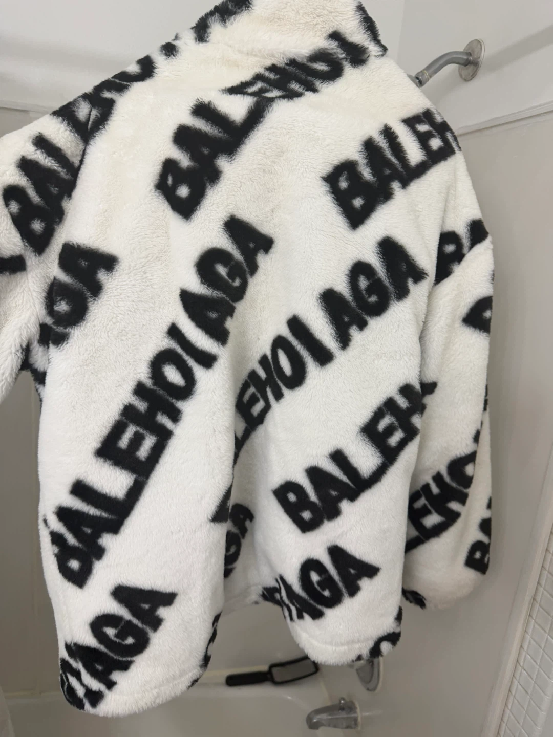 Balenciaga All-Over Logo Fleece Jacket