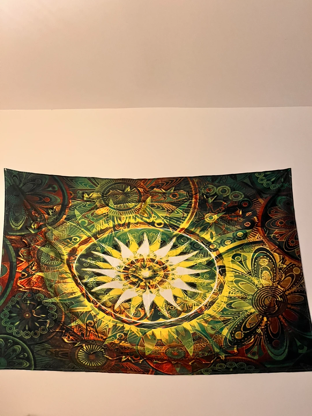 Green silky tapestry