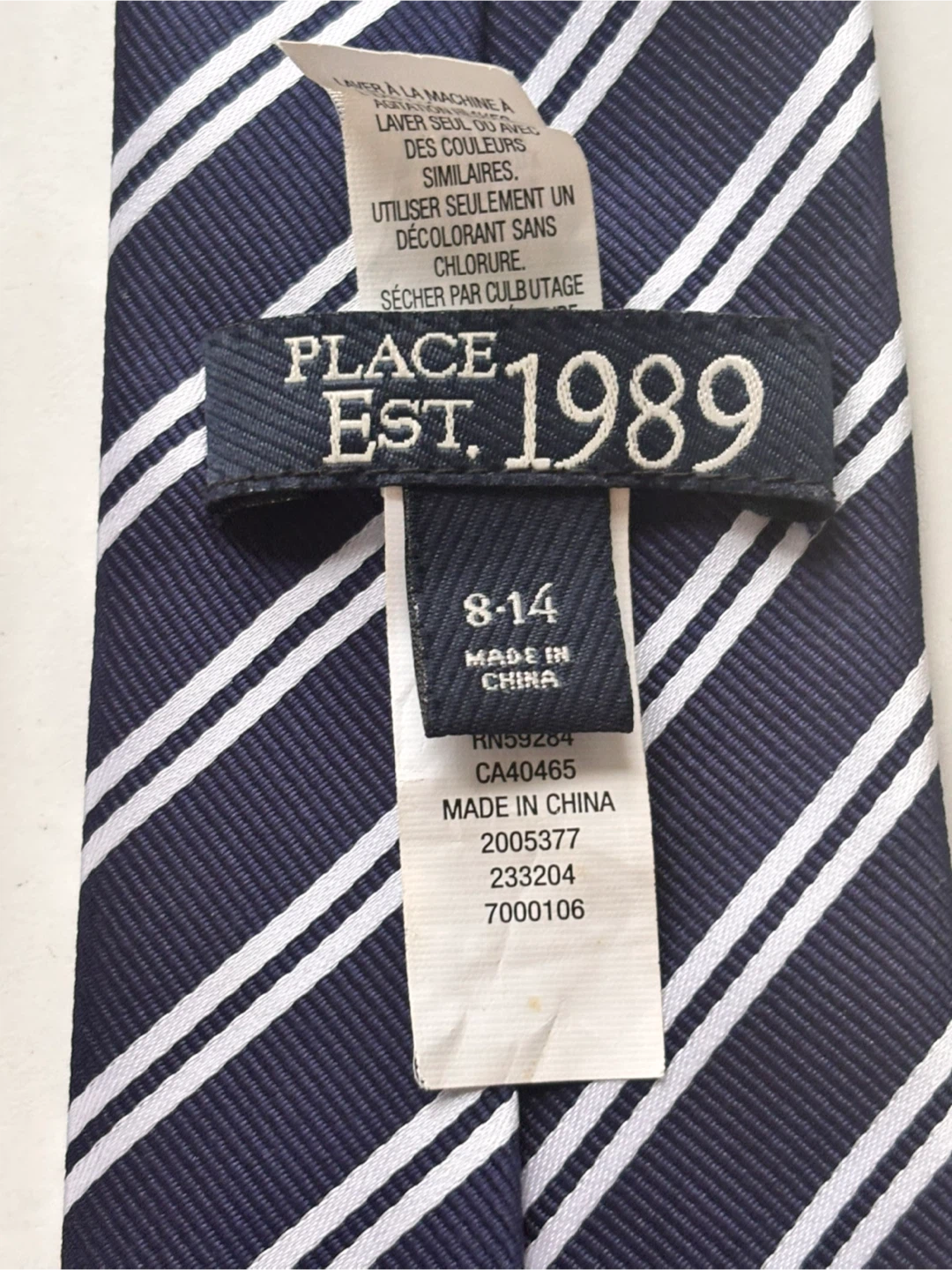 The Place Est. 1989 Striped Tie - Navy/White - photo 4