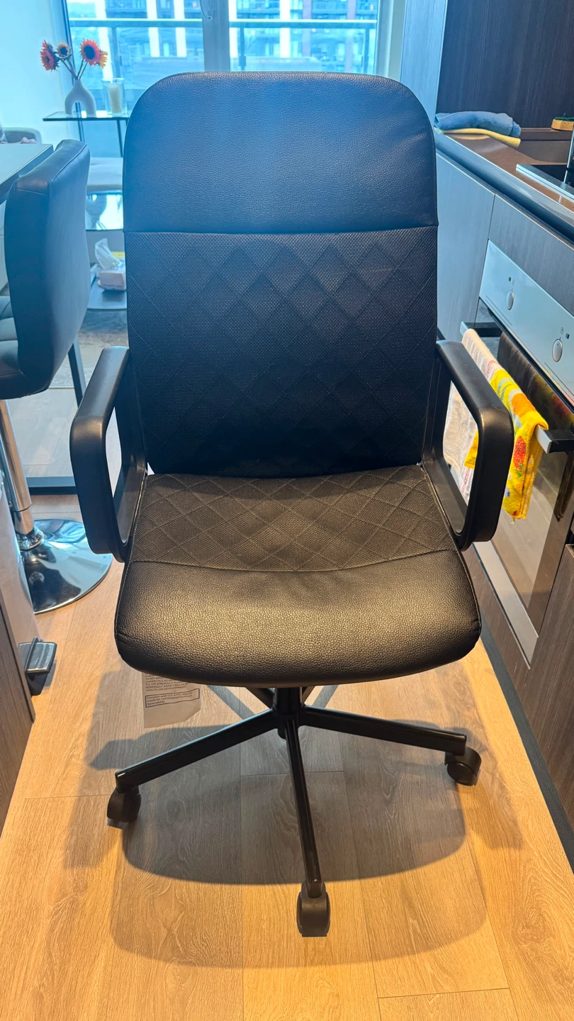 Ikea Black Office Chair with Wheels