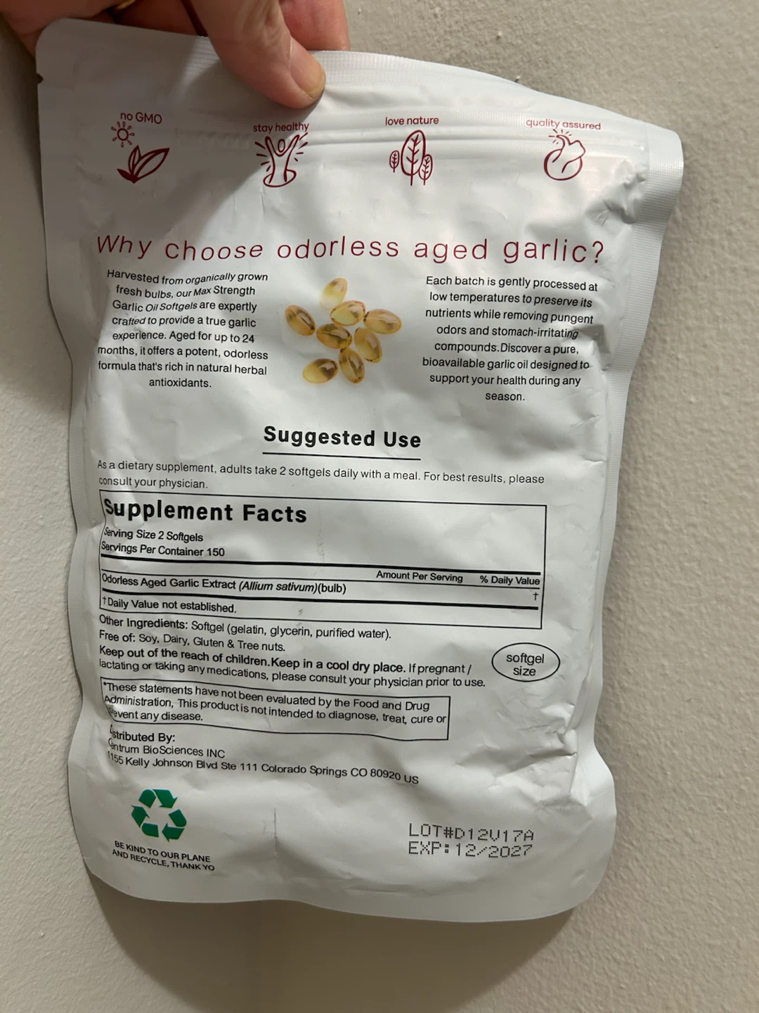 Odorless Aged Garlic Extract - 300 Softgels - photo 2