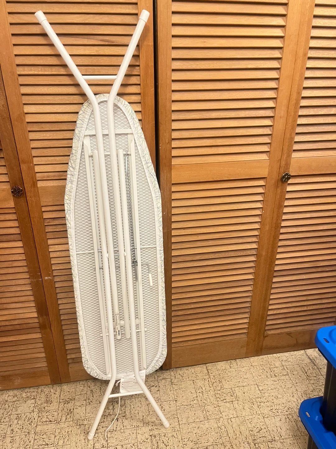 White Ironing Board with Blue Pattern - photo 2
