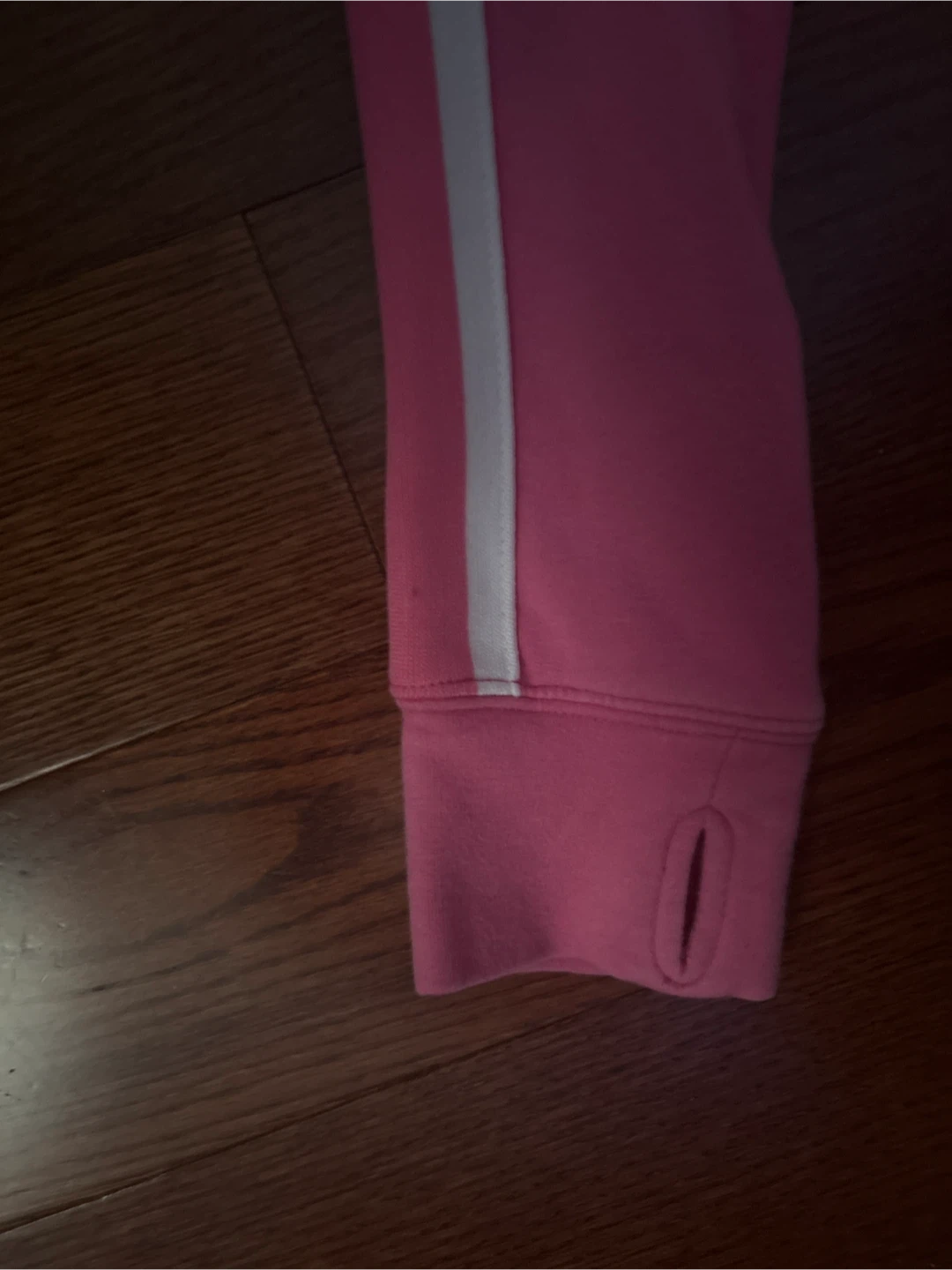 Pink Full Zip Jacket with White Stripes - photo 3