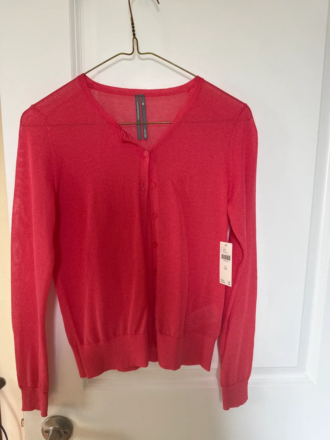 Anthropologie Pink Cardigan