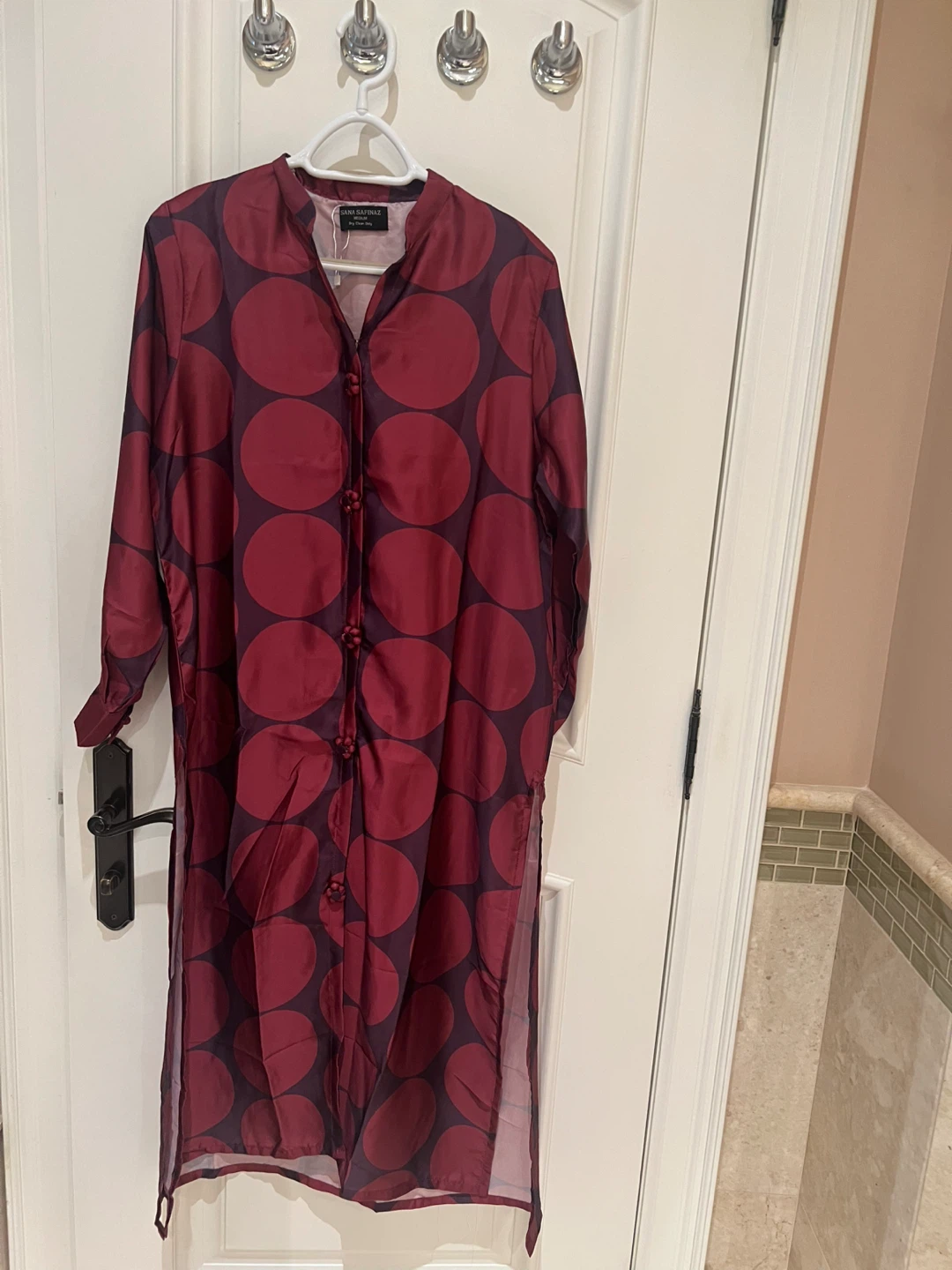 Sana Safinaz Medium Burgundy and purple Polka Dot 2pc set