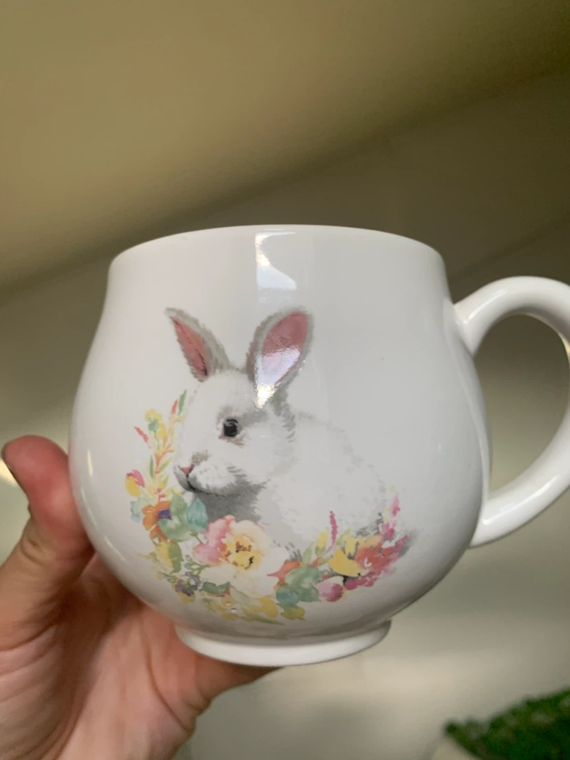 Bubbly White Bunny Mug