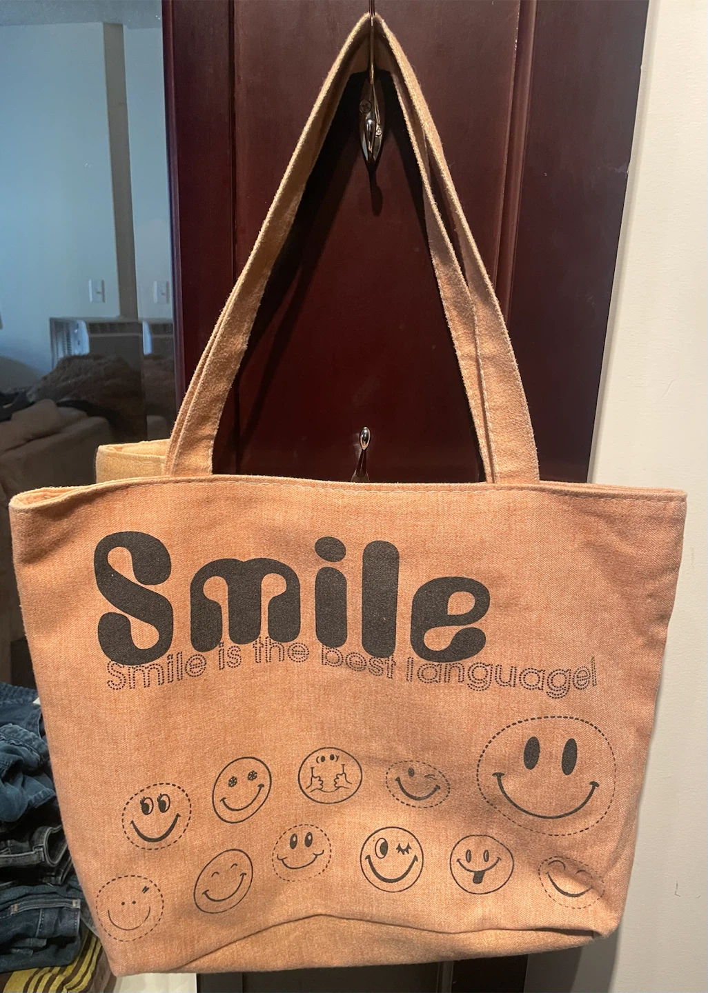 Charming Brown Canvas Tote