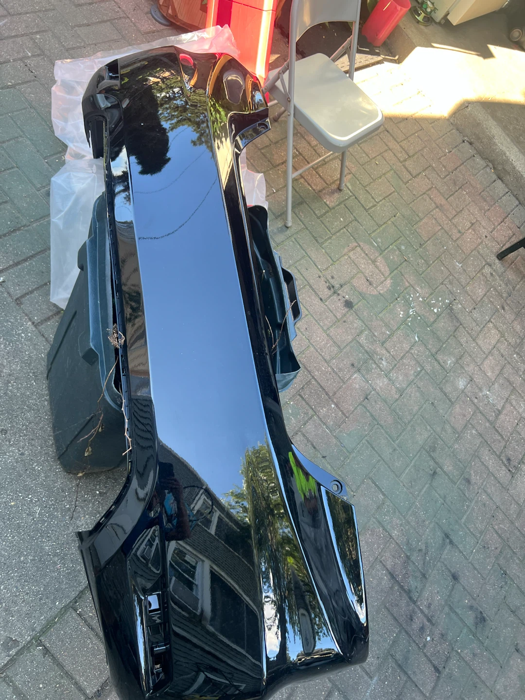 2015 Honda civic rear bumper fresh painted black - photo 3