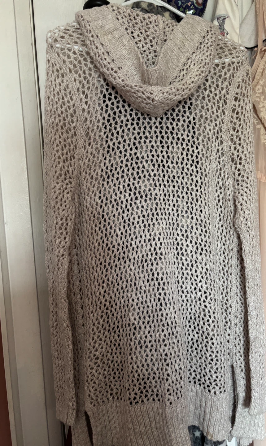 Hollister Crochet Hooded Cardigan - photo 2