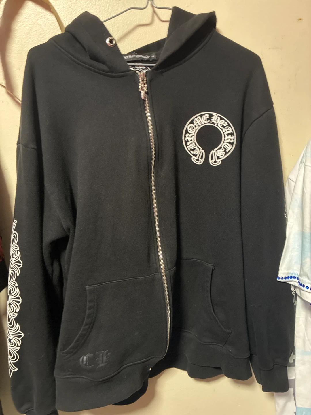 Chrome Hearts Black Zip-Up Hoodie